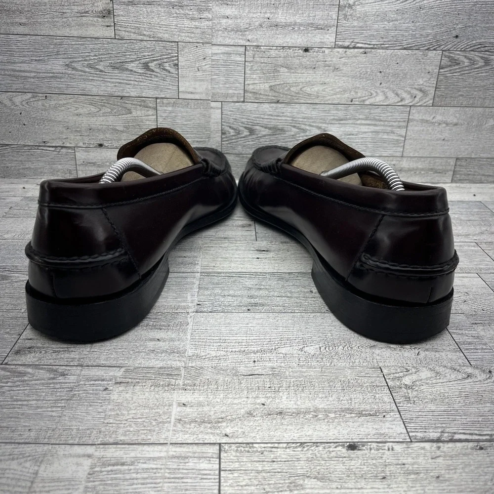 Florsheim Berkley Burgundy Leather‎ Moc Toe Penny Loafer Shoes 17058-05 Men 12D